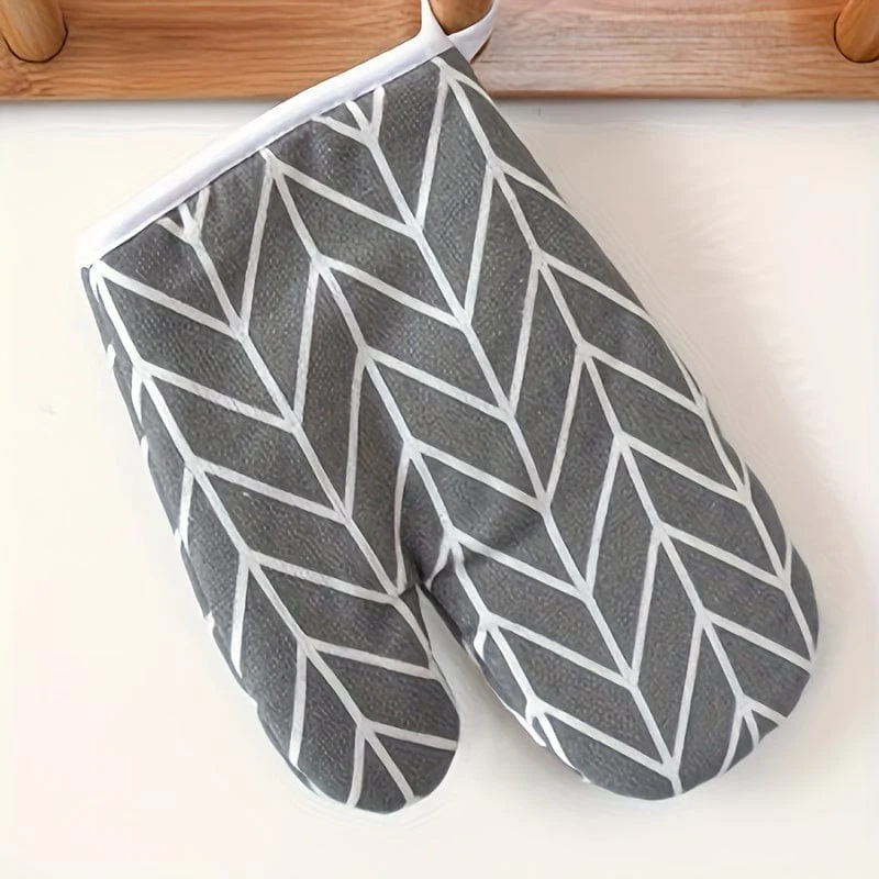 1 Stück, Ofenhandschuh, hitzebeständige Handschuhe im einfachen Stil, verdickte Mikrowellen-Backofen-Isolierhandschuhe, rutschfeste Griffflächen und Aufhängeschlaufenhandschuhe, Küchenbedarf, Küchenhelfer, Zubehör