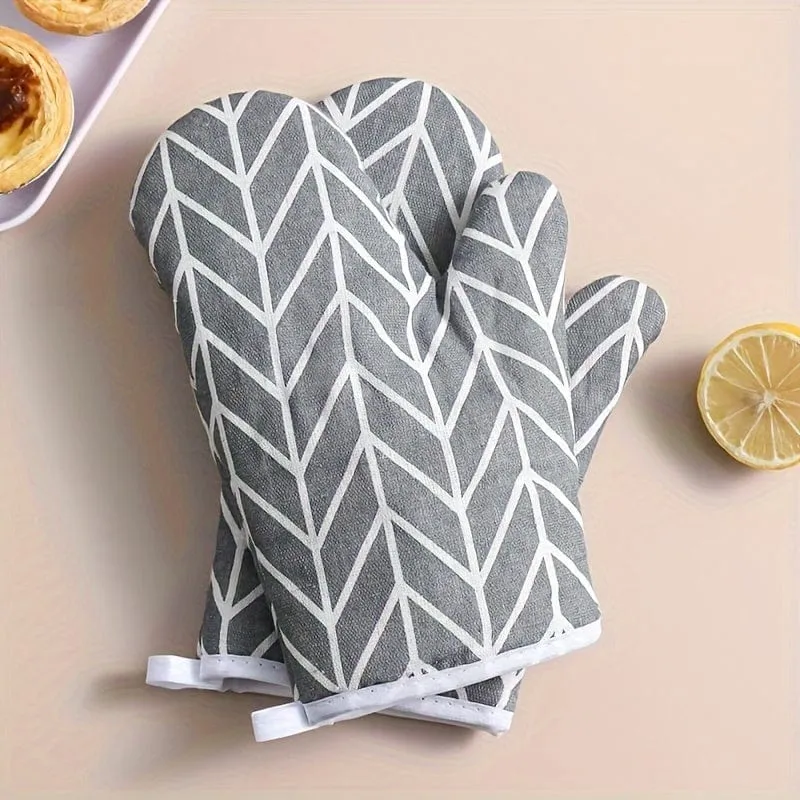 1 Stück, Ofenhandschuh, hitzebeständige Handschuhe im einfachen Stil, verdickte Mikrowellen-Backofen-Isolierhandschuhe, rutschfeste Griffflächen und Aufhängeschlaufenhandschuhe, Küchenbedarf, Küchenhelfer, Zubehör