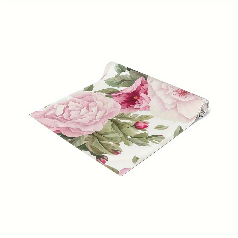 1 Stück, Tischläufer, Bohemian-Stil, Aquarell-Blumen-Tischläufer, farbenfroh, wunderschön bedruckte Tischdecke, wasserdicht, schmutzabweisend, perfekt für Partys, Familientreffen, Esstischdekoration