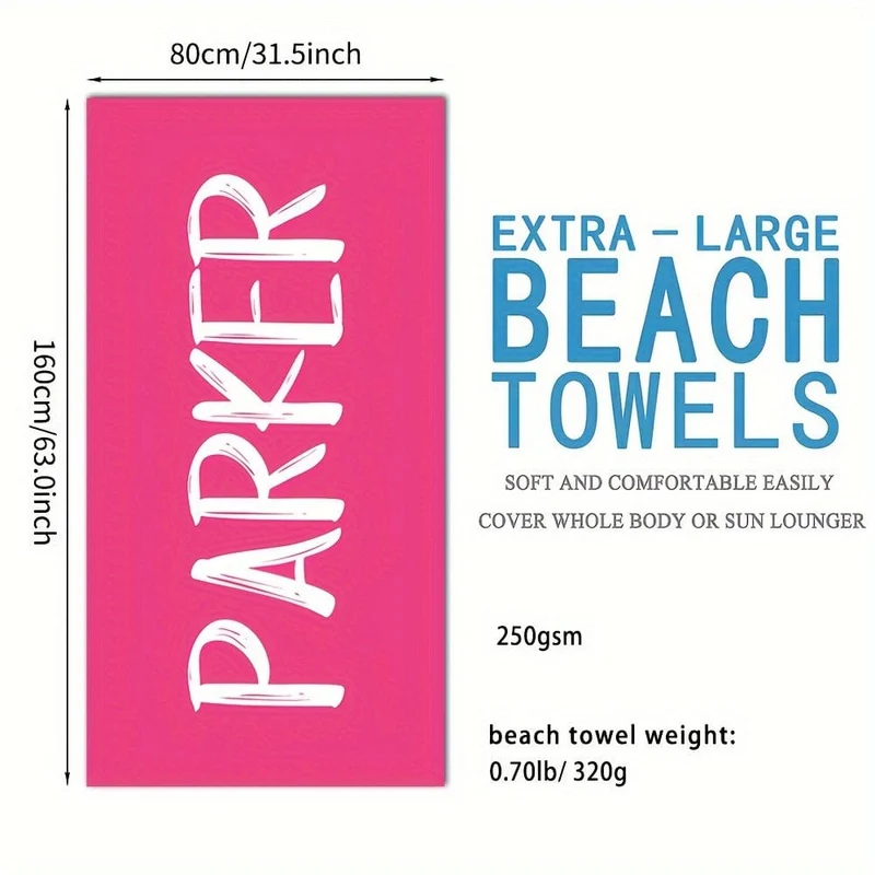 1 Stück individuelles Strandtuch, saugfähiges Strandtuch, große Sommer-Stranddecke, Geschenk für Strand-Pool-Party, Strand-Essentials