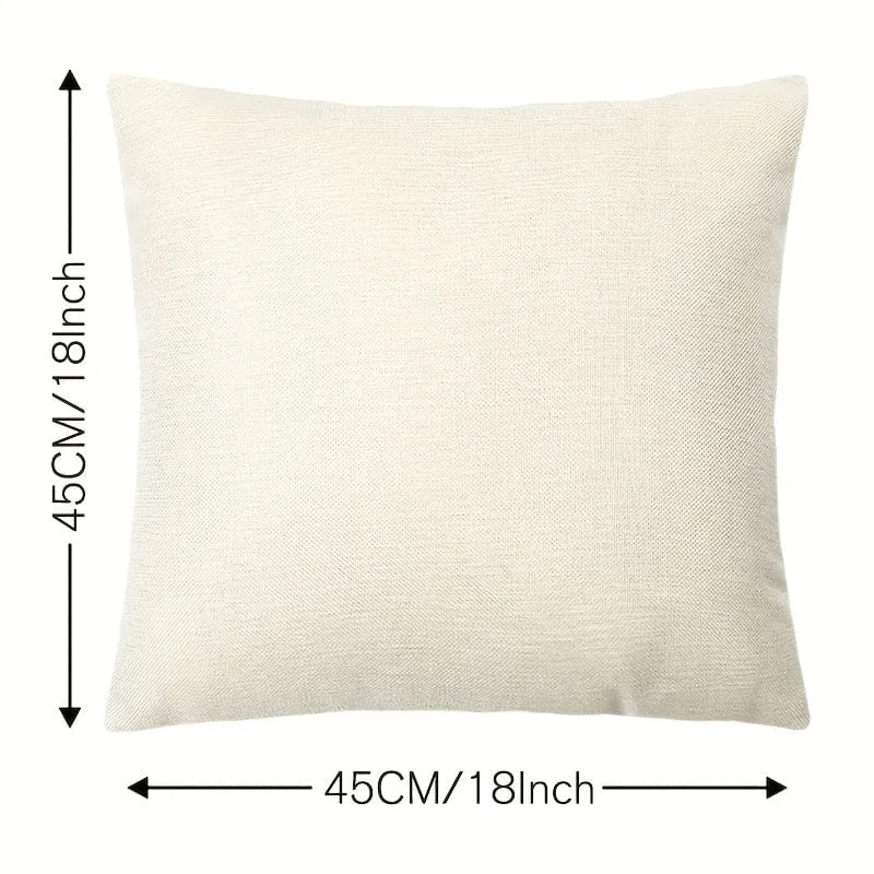 4 Stück abstrakte Blumen-Kissenbezug, Leinen-Kissenbezug, digital bedruckter Kissenbezug, nordischer geometrischer einfacher Sofa-Kissenbezug, ohne Kern, 45.72 cm x 45.72 cm