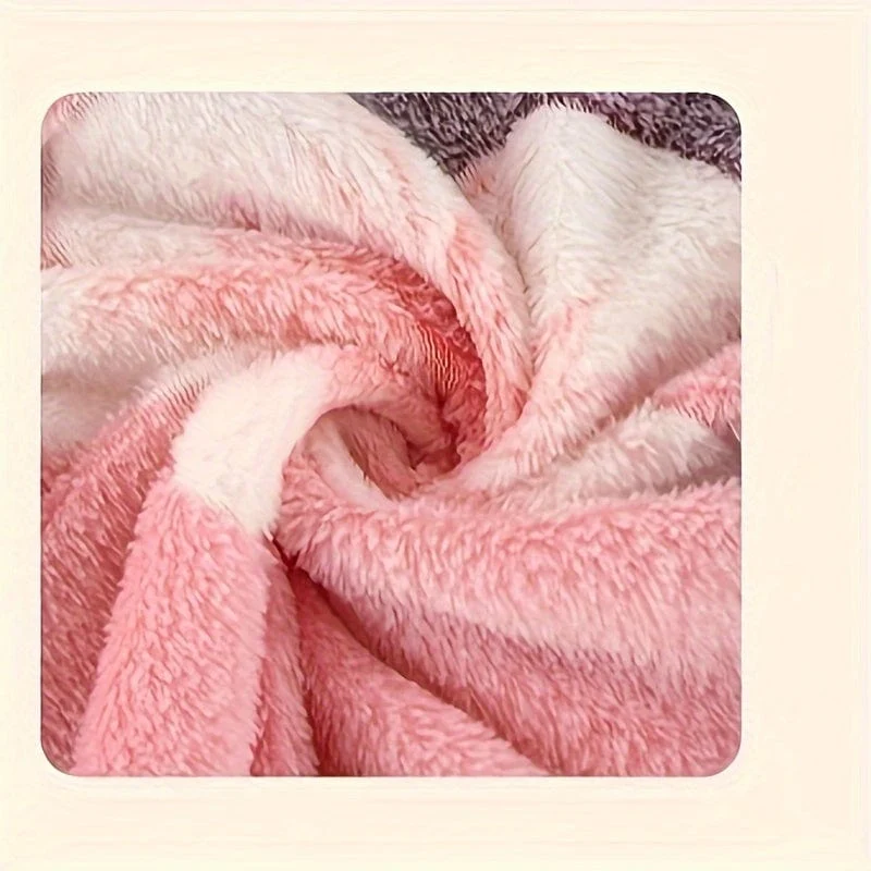1 Stück süße Flanelldecke mit rosa Blumendruck, Klimaanlagendecke, Nickerchendecke, weiche und bequeme Decke, Büro-Camping-Reise-Heimdekorationsdecke, Schaldecke, hautfreundliche, lässige Sofadecke, mehrfarbig