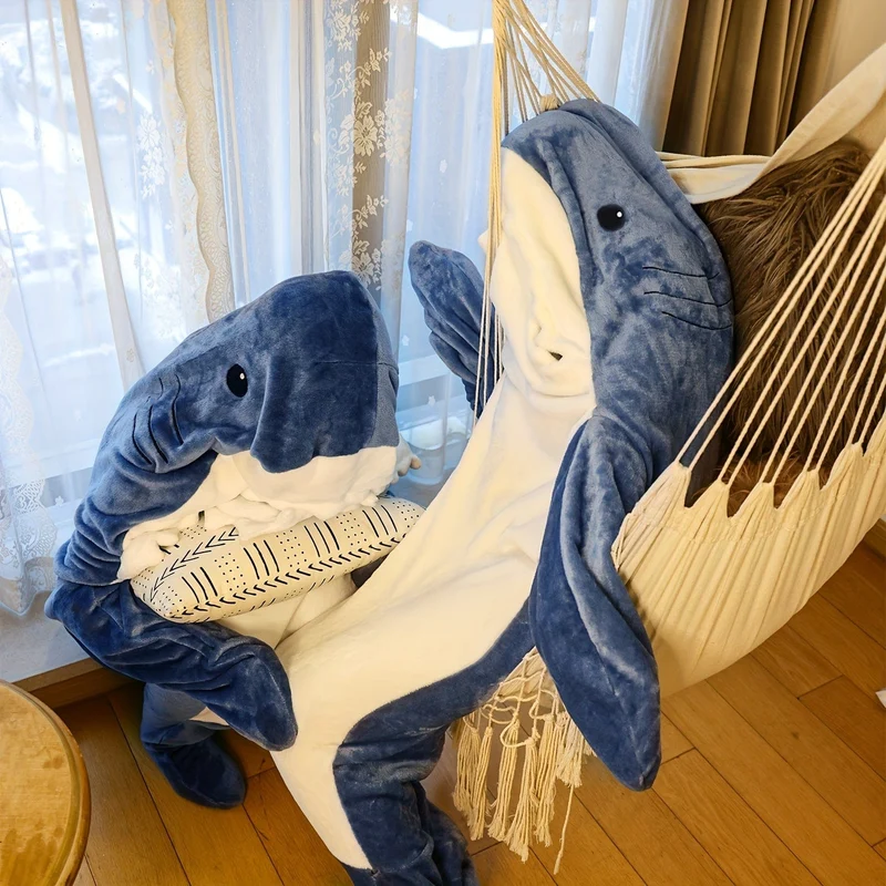 1 Stück Hai-Decke für Erwachsene, Jungen und Mädchen, Hai-Decke, tragbar, Hai-Decke, Hai-Schlafsack, Weihnachtsgeschenk