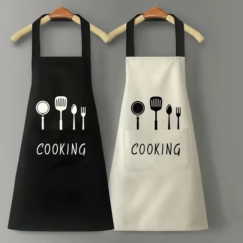 1 Stück wasserdichte und ölbeständige Schürze mit Taschen – von Hand abwischbare Schürze für Damen und Herren – 27.5 x 26.8 Zoll – Bleiben Sie beim Kochen sauber und geschützt