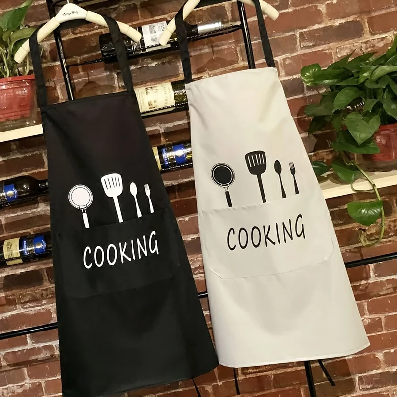 1 Stück wasserdichte und ölbeständige Schürze mit Taschen – von Hand abwischbare Schürze für Damen und Herren – 27.5 x 26.8 Zoll – Bleiben Sie beim Kochen sauber und geschützt