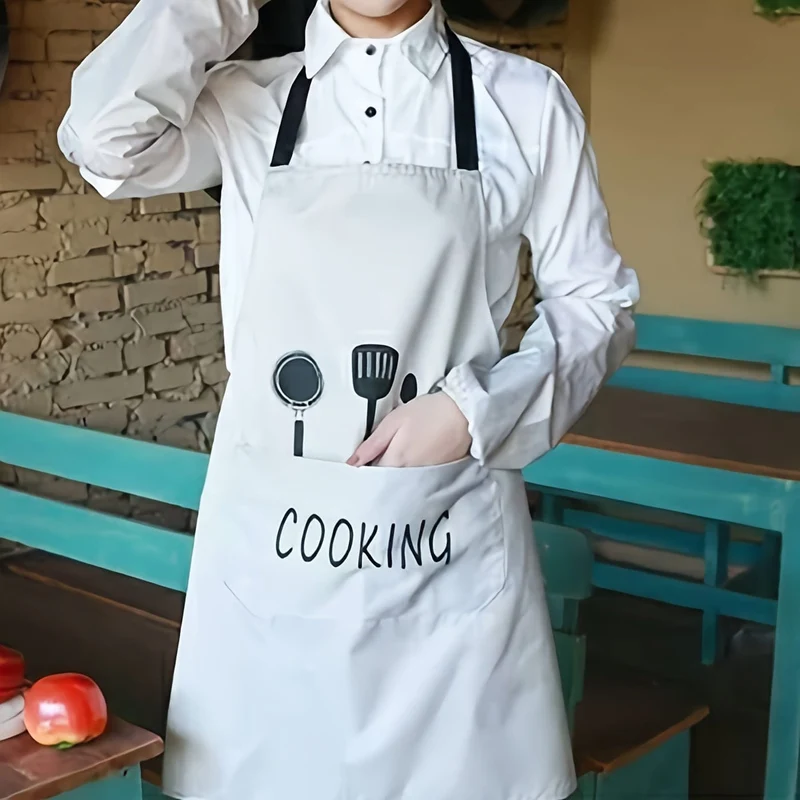 1 Stück wasserdichte und ölbeständige Schürze mit Taschen – von Hand abwischbare Schürze für Damen und Herren – 27.5 x 26.8 Zoll – Bleiben Sie beim Kochen sauber und geschützt