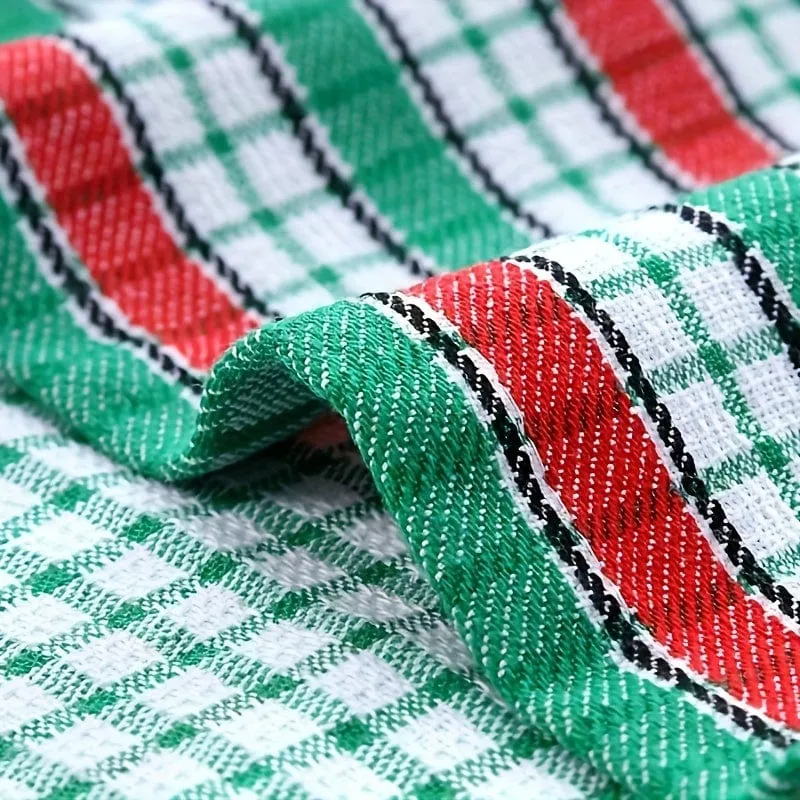 1/4 Stück großes Geschirrtuch für die Küche, saugfähiges, superweiches Geschirrtuch aus Baumwolle, buntes Tee-/Bartuch zum Waschen und Trocknen von Geschirr und für zu Hause