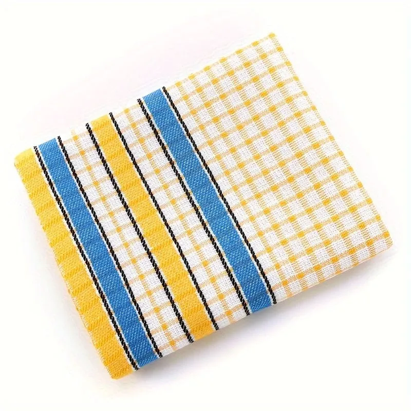 1/4 Stück großes Geschirrtuch für die Küche, saugfähiges, superweiches Geschirrtuch aus Baumwolle, buntes Tee-/Bartuch zum Waschen und Trocknen von Geschirr und für zu Hause