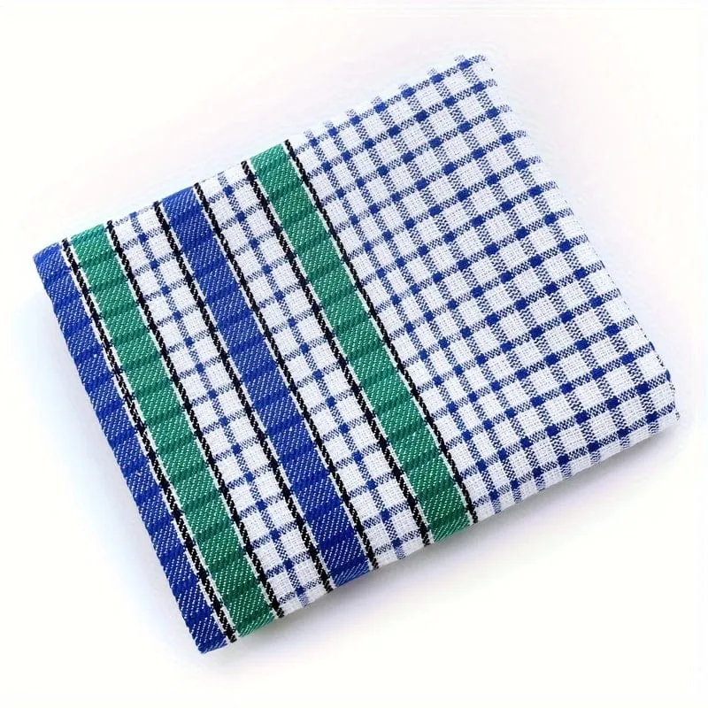 1/4 Stück großes Geschirrtuch für die Küche, saugfähiges, superweiches Geschirrtuch aus Baumwolle, buntes Tee-/Bartuch zum Waschen und Trocknen von Geschirr und für zu Hause
