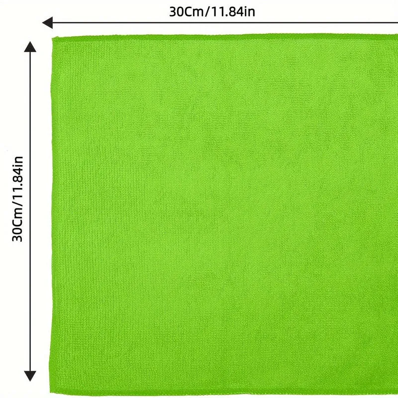 5/10 Stück, Mikrofaser-Reinigungstuch, Reinigungstücher für die Haushaltsführung, wiederverwendbare und fusselfreie Stofftücher, Haushalts- und Küchenbedarf, zufällige Farbe