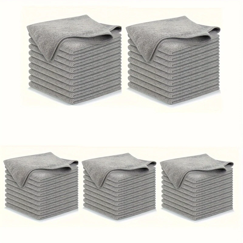 5/10/20-teiliges Küchentuch-Set, hellgraues Reinigungstuch-Set aus ultrafeinen Fasern, saugfähiges, weiches und fleckenentfernendes Tuch, zum Reinigen von Glas, Kochplatten, Töpfen, Schüsseln, Wasserhähnen und Lampenrußmaschinen