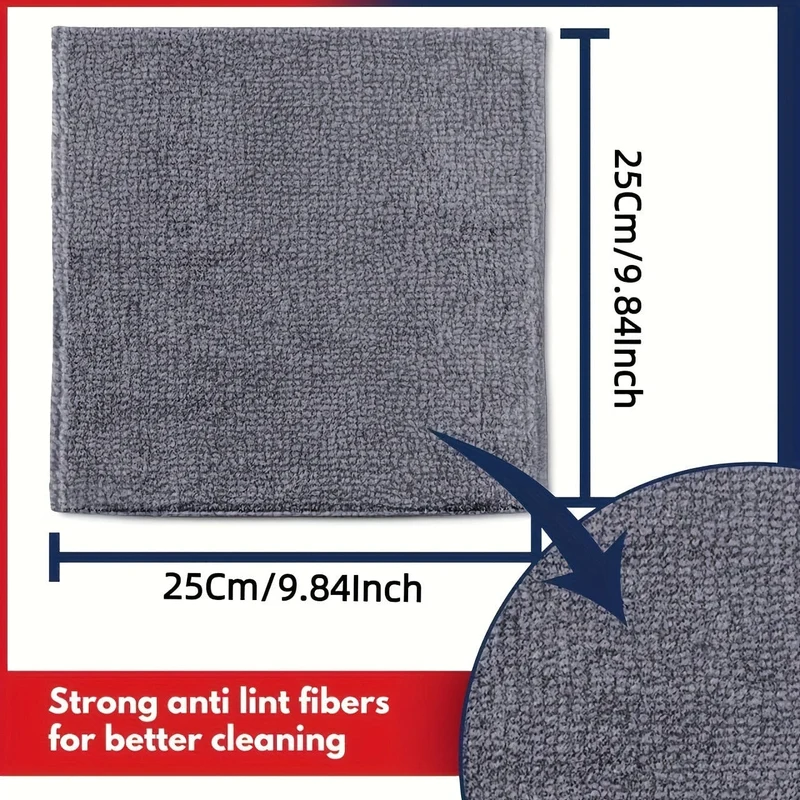 5/10/20-teiliges Küchentuch-Set, hellgraues Reinigungstuch-Set aus ultrafeinen Fasern, saugfähiges, weiches und fleckenentfernendes Tuch, zum Reinigen von Glas, Kochplatten, Töpfen, Schüsseln, Wasserhähnen und Lampenrußmaschinen