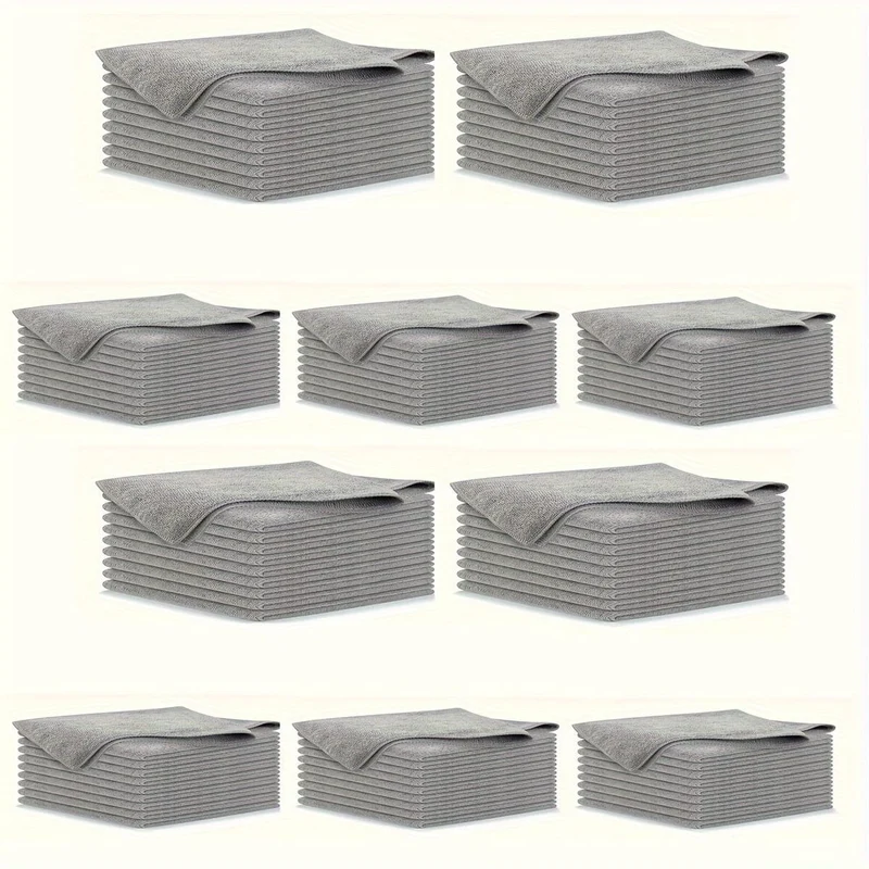 5/10/20-teiliges Küchentuch-Set, hellgraues Reinigungstuch-Set aus ultrafeinen Fasern, saugfähiges, weiches und fleckenentfernendes Tuch, zum Reinigen von Glas, Kochplatten, Töpfen, Schüsseln, Wasserhähnen und Lampenrußmaschinen