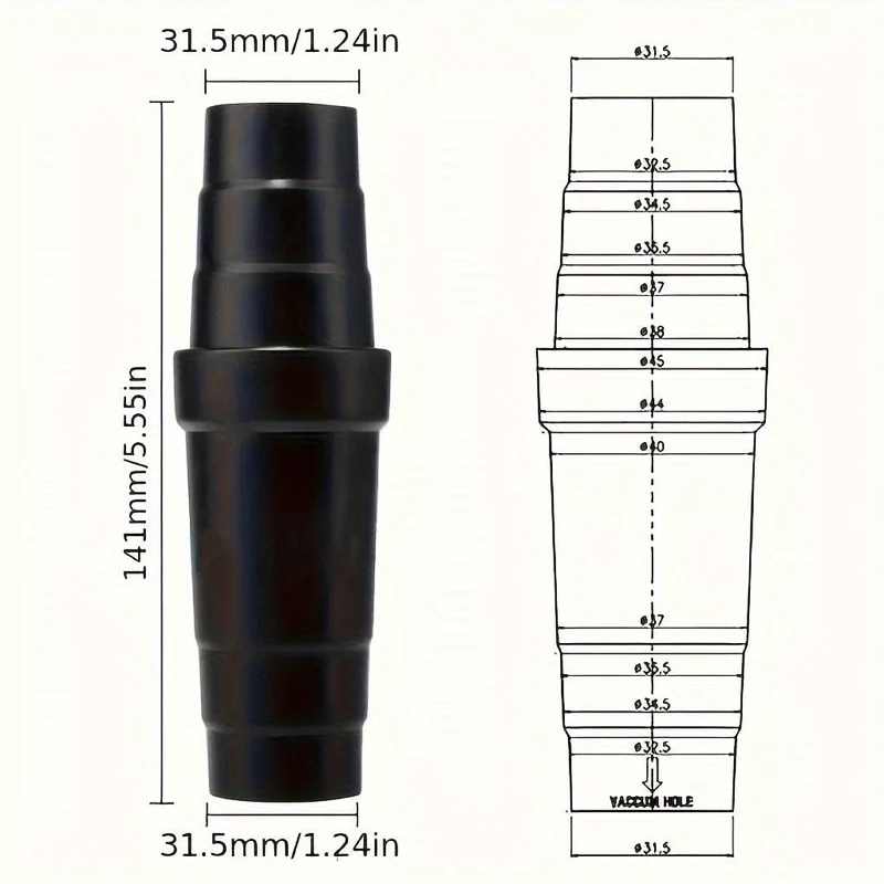 1 Stück, Multifunktions-Konvertierungsschlauch für Haushaltsstaubsauger, Adapterkonverter 4/5-lagiger Staubsauger 32 mm, 35 mm, 39 mm Anschlusszubehör