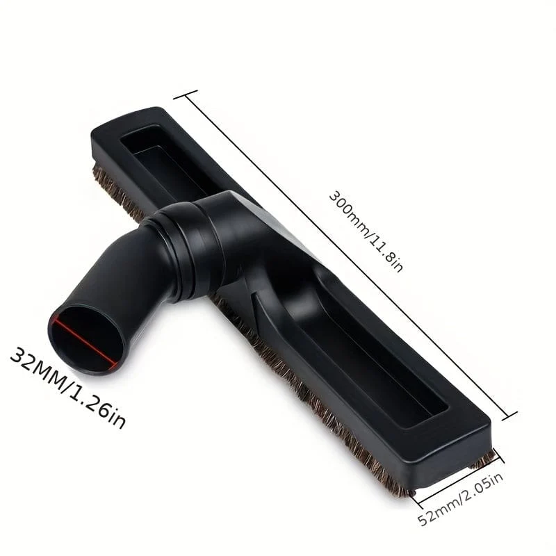 Ersatz für Staubsauger-Hartholz-Bodenbürste, Rosshaar, 1 1/4 Zoll, 32 mm, Universal-Staubsaugerbürste, 360 Grad drehbarer Kopf, passend für Bissell, Eureka, Royal, Dirt Devil, Electrolux, Panasonic, Kenmore, Shop Vac, Oreck 12 Zoll breit