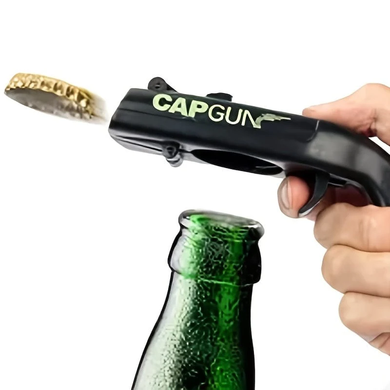 1 Stück Lustiger Flaschenöffner in Form einer Kappenpistole mit Korkenzieher – Perfekt für die Hausbar, Partys und Hochzeitsgeschenke