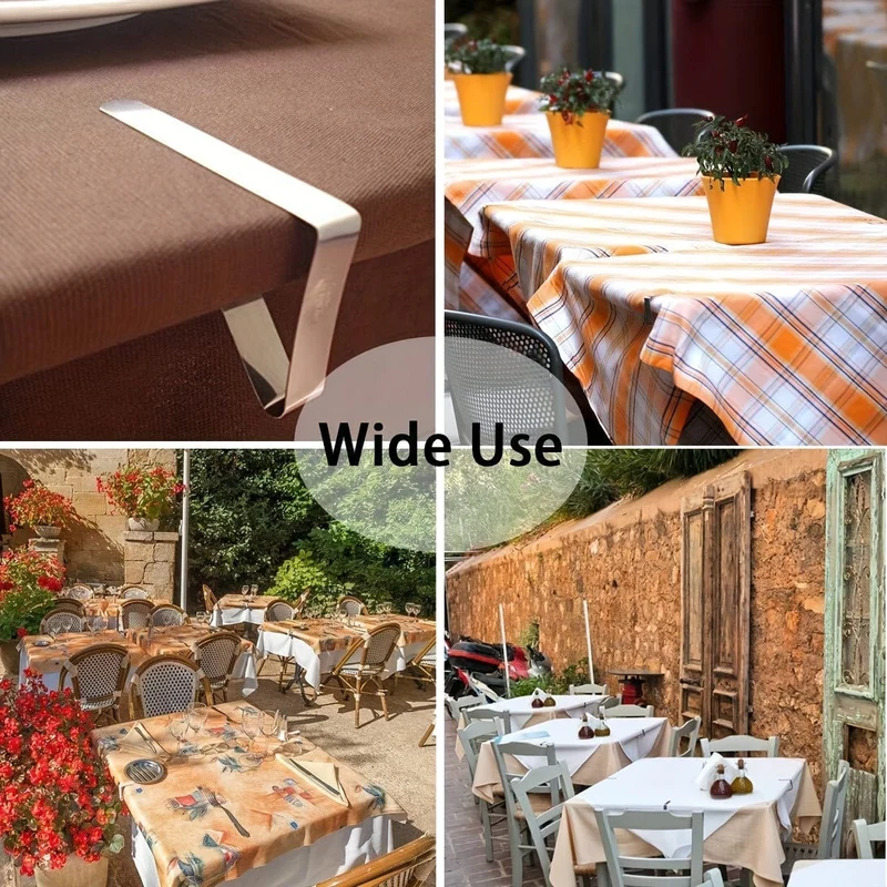 6/12/18/24/30 Stück Tischdeckenklammern, robuste Picknick-Tischklammern, Tischdeckenklammern aus Edelstahl, Tischdeckenhalter, ideal für Restaurant-Picknicks, Festzelte, Hochzeiten, Abschlussfeiern