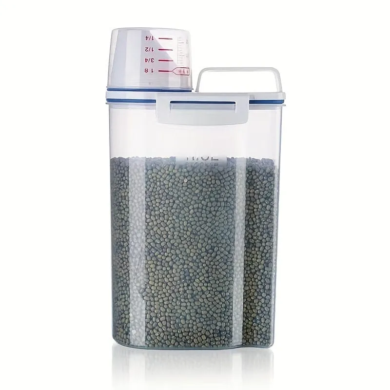 1 Stück Süßigkeiten-Organizer mit großer Kapazität, feuchtigkeitsbeständige, versiegelte Aufbewahrungsbox für Reis, Müsli, Getreide, Mehl, Hundefutter, Tiernahrung, luftdichter Reisspender für den Haushalt, Küchenbedarf für zu Hause