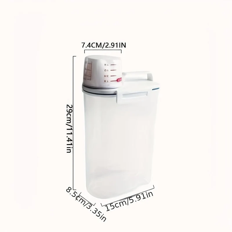 1 Stück Süßigkeiten-Organizer mit großer Kapazität, feuchtigkeitsbeständige, versiegelte Aufbewahrungsbox für Reis, Müsli, Getreide, Mehl, Hundefutter, Tiernahrung, luftdichter Reisspender für den Haushalt, Küchenbedarf für zu Hause