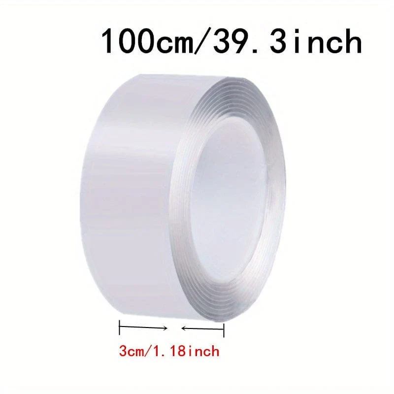 1 Rolle, Mehrzweck-Montageband für hohe Beanspruchung – entfernbares Acrylklebeband zum Kleben von Gegenständen – wiederverwendbares transparentes Klebeband für den Hausgebrauch – 1/2/3/5 m Rollen