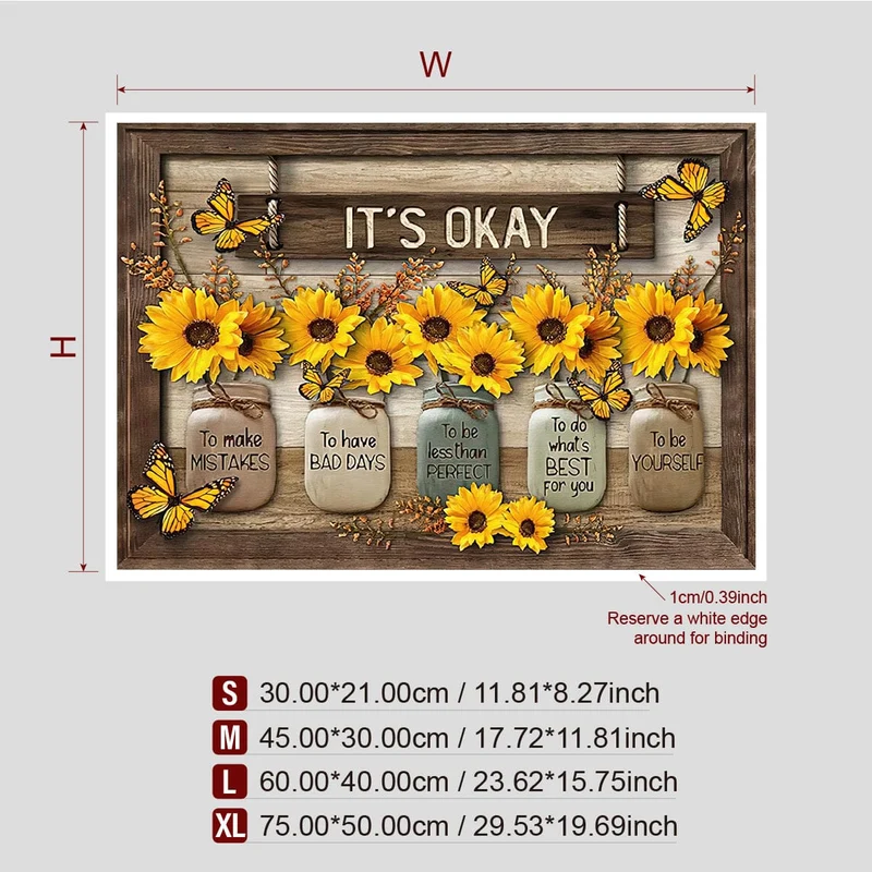 1 Stück rustikales Leinwanddruck-Poster, Sonnenblumen-Leinwand-Wandkunst, Kunstwerk, Wandgemälde für Badezimmer, Schlafzimmer, Büro, Wohnzimmer, Wanddekoration, Heimdekoration, ohne Rahmen