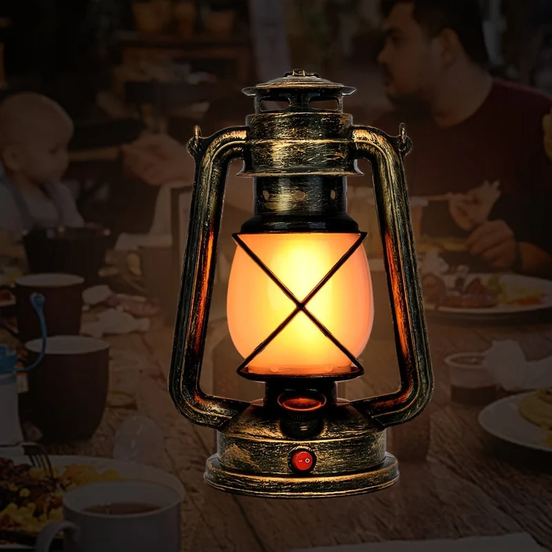 1 x hängende LED-Laterne im Vintage-Stil mit wiederaufladbarer tanzender Flamme für den Außenbereich, Laterne zur Heimdekoration, lange Batterielebensdauer für Esszimmer, Garten, Terrasse, Hofweg, Ramadan-Dekoration