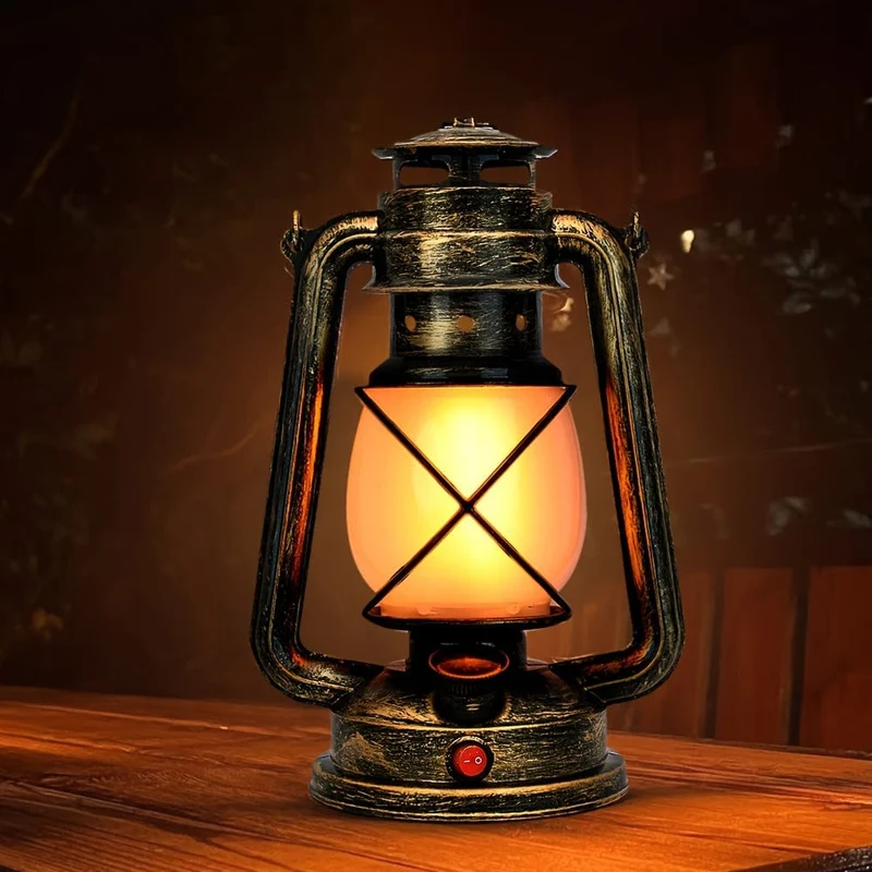 1 x hängende LED-Laterne im Vintage-Stil mit wiederaufladbarer tanzender Flamme für den Außenbereich, Laterne zur Heimdekoration, lange Batterielebensdauer für Esszimmer, Garten, Terrasse, Hofweg, Ramadan-Dekoration