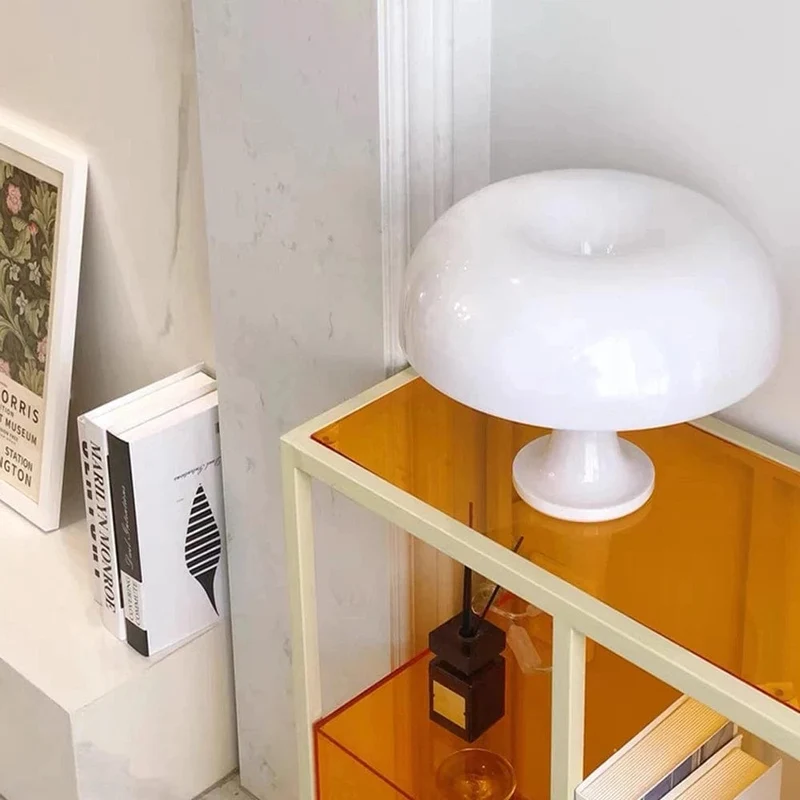 Orange dänische Pilz Tischlampe Ornament Licht für Schlafzimmer Innenbeleuchtung Schreibtischlampe Nachttischlampen Dekoration Beleuchtung