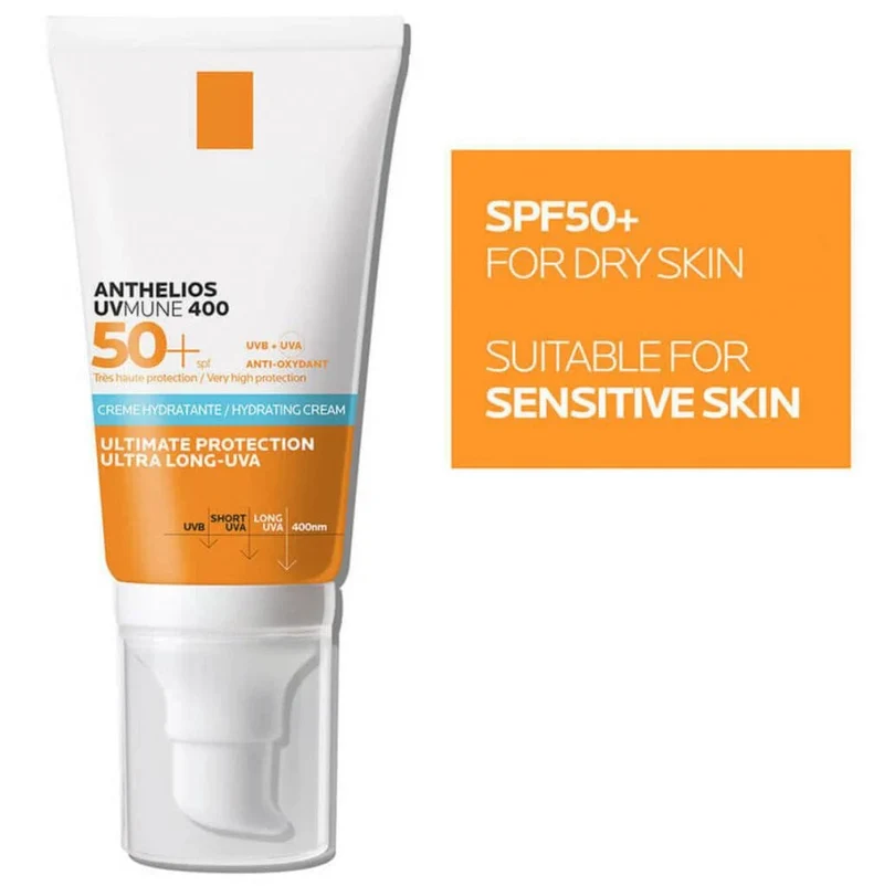 5-teiliges Set Sonnenschutz für das Gesicht, LSF 50+, unsichtbare Flüssigkeit/Feuchtigkeitscreme, leicht, nicht fettend, Breitspektrum-Sonnenschutz für trockene bis normale Haut