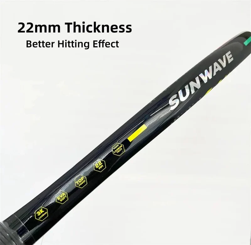 Strand-Tennisschläger 3K Camewin Vollcarbon-Ballschläger mit rauer Oberfläche für Männer und Frauen im Freien