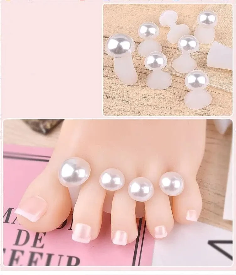 8-teiliger süßer Zehentrenner aus weichem Silikon für Nagellack, Satz Zehenabstandshalter für Füße. Tragen Sie während der Pediküre Nagellack auf