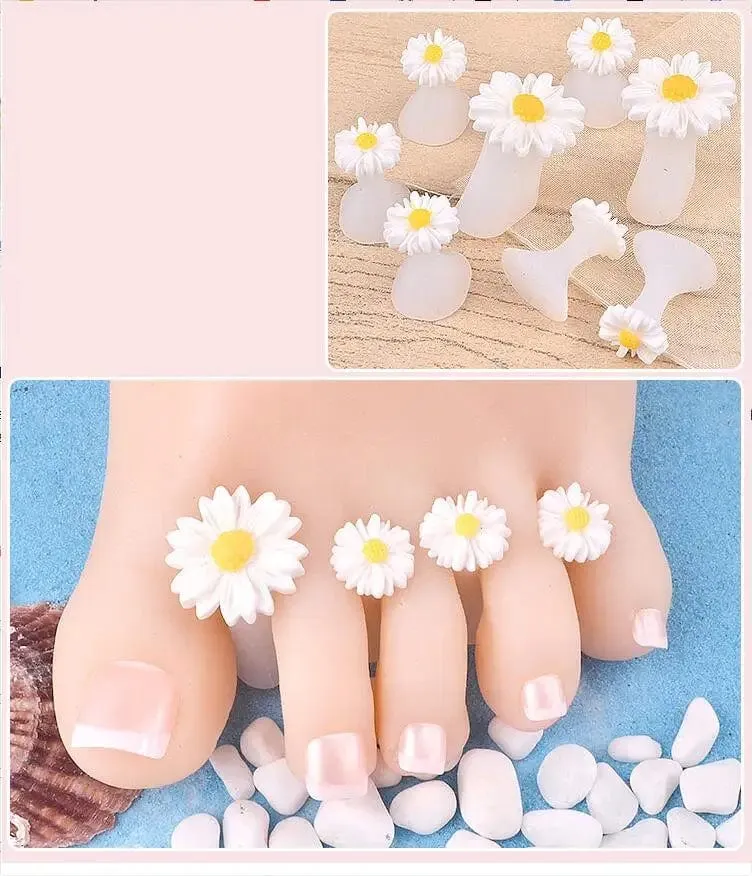 8-teiliger süßer Zehentrenner aus weichem Silikon für Nagellack, Satz Zehenabstandshalter für Füße. Tragen Sie während der Pediküre Nagellack auf