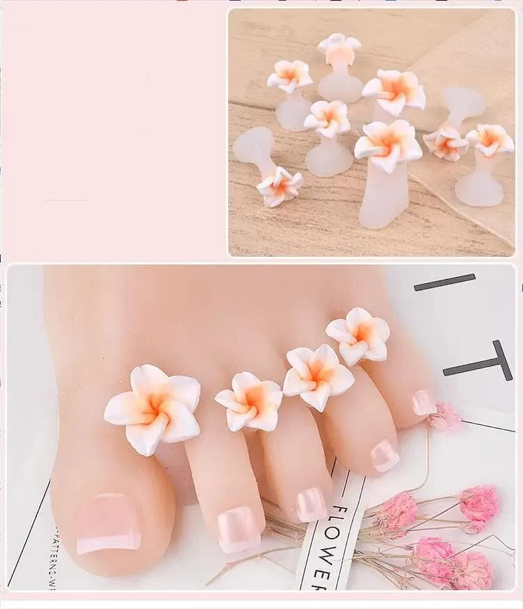 8-teiliger süßer Zehentrenner aus weichem Silikon für Nagellack, Satz Zehenabstandshalter für Füße. Tragen Sie während der Pediküre Nagellack auf