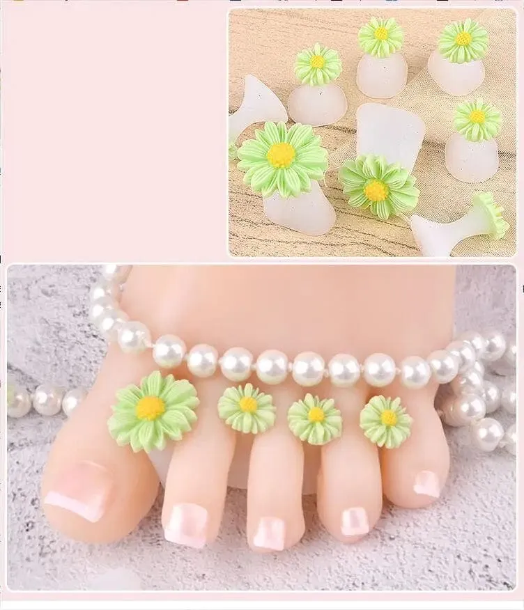 8-teiliger süßer Zehentrenner aus weichem Silikon für Nagellack, Satz Zehenabstandshalter für Füße. Tragen Sie während der Pediküre Nagellack auf