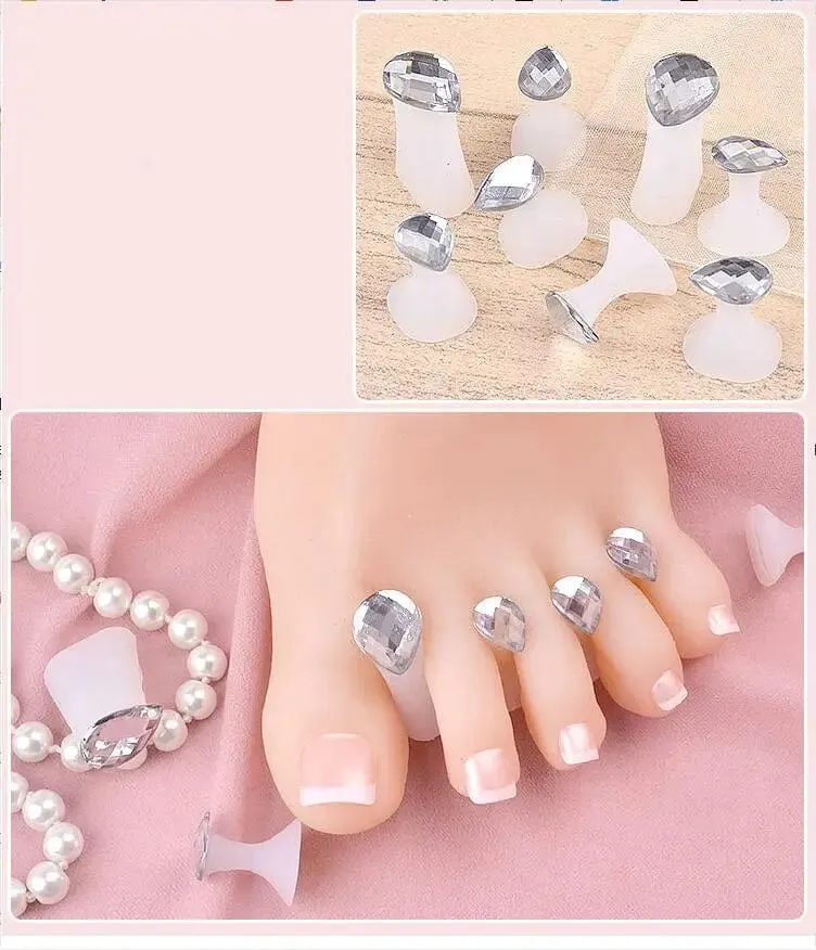 8-teiliger süßer Zehentrenner aus weichem Silikon für Nagellack, Satz Zehenabstandshalter für Füße. Tragen Sie während der Pediküre Nagellack auf