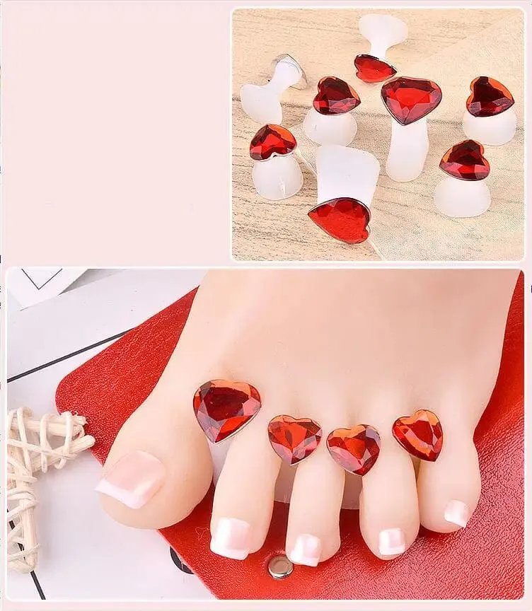 8-teiliger süßer Zehentrenner aus weichem Silikon für Nagellack, Satz Zehenabstandshalter für Füße. Tragen Sie während der Pediküre Nagellack auf