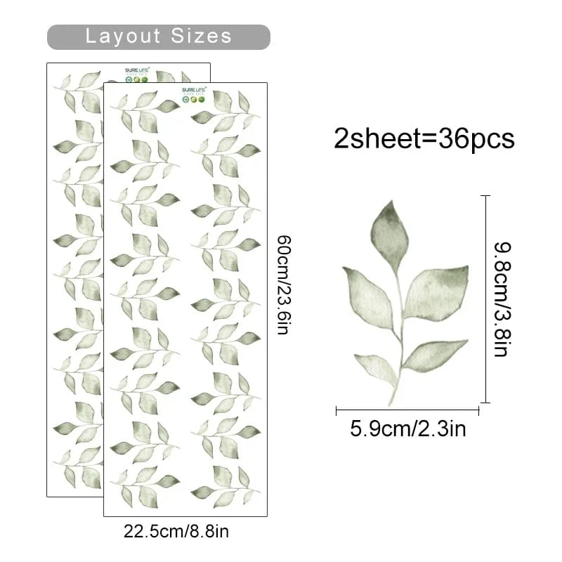 Boho Blumen Wandaufkleber Aquarell Schlafzimmer Wohnzimmer Wohnkultur Kunst Umweltfreundliche Abnehmbare Aufkleber PVC Wandbilder