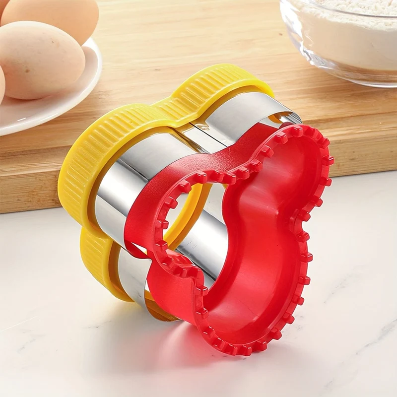 1 Edelstahl-Schneideform in Bärenform, Sandwich-Schneideform mit Handschutz, Brotform, multifunktionale Sandwich-, Toast-, Obst-Schneideform, Keksform, DIY-Backform