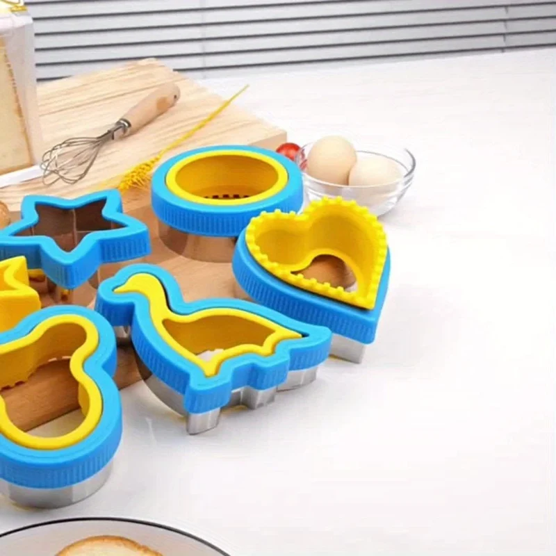 1 Edelstahl-Schneideform in Bärenform, Sandwich-Schneideform mit Handschutz, Brotform, multifunktionale Sandwich-, Toast-, Obst-Schneideform, Keksform, DIY-Backform
