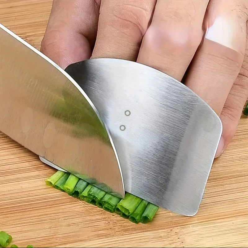 1 Stück, Fingerschutz, Handfingerschutz aus Edelstahl, Handfingerschutz aus Metall zum Schneiden, wiederverwendbarer Küchenfingerschutz, Schneidschutz, Sicherheitsschneidwerkzeuge, Küchenzubehör, Küchenwerkzeug, Schulbedarf