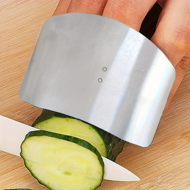 1 Stück, Fingerschutz, Handfingerschutz aus Edelstahl, Handfingerschutz aus Metall zum Schneiden, wiederverwendbarer Küchenfingerschutz, Schneidschutz, Sicherheitsschneidwerkzeuge, Küchenzubehör, Küchenwerkzeug, Schulbedarf