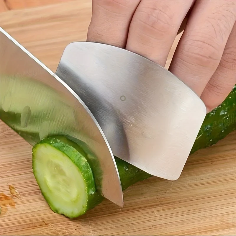 1 Stück, Fingerschutz, Handfingerschutz aus Edelstahl, Handfingerschutz aus Metall zum Schneiden, wiederverwendbarer Küchenfingerschutz, Schneidschutz, Sicherheitsschneidwerkzeuge, Küchenzubehör, Küchenwerkzeug, Schulbedarf
