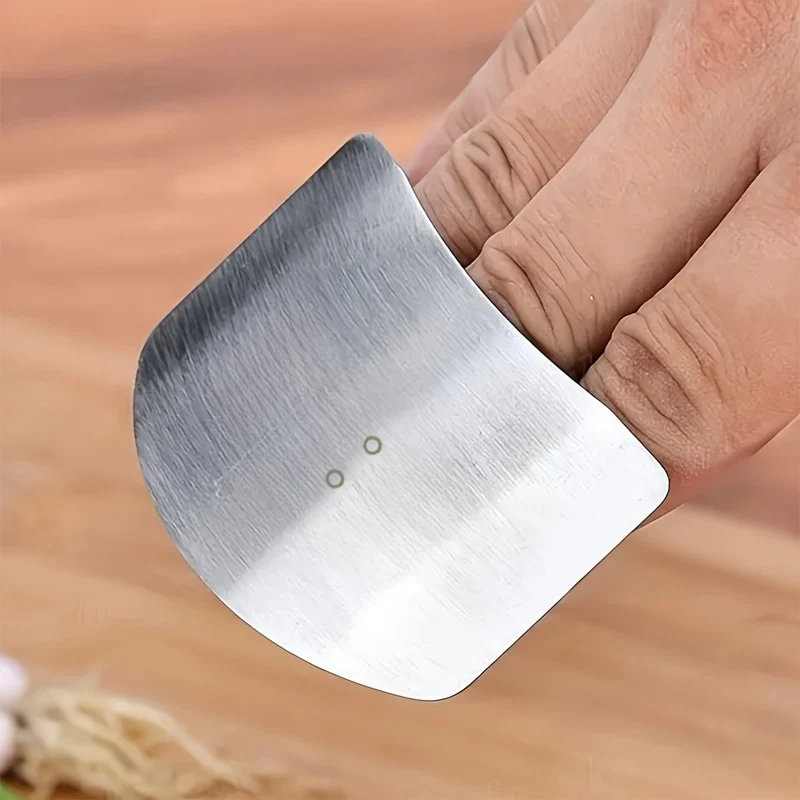 1 Stück, Fingerschutz, Handfingerschutz aus Edelstahl, Handfingerschutz aus Metall zum Schneiden, wiederverwendbarer Küchenfingerschutz, Schneidschutz, Sicherheitsschneidwerkzeuge, Küchenzubehör, Küchenwerkzeug, Schulbedarf