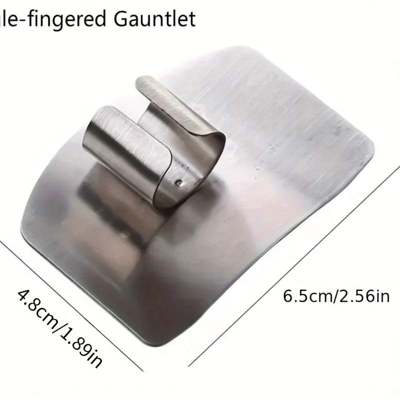 1 Stück, Fingerschutz, Handfingerschutz aus Edelstahl, Handfingerschutz aus Metall zum Schneiden, wiederverwendbarer Küchenfingerschutz, Schneidschutz, Sicherheitsschneidwerkzeuge, Küchenzubehör, Küchenwerkzeug, Schulbedarf