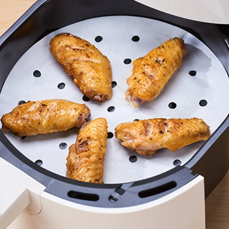 100 Stück antihaftbeschichtetes Dampfgarpapier für gesundes und einfaches Kochen – Einweg-Dampftuch in Lebensmittelqualität für Heißluftfritteuse, Ofen und Backen – einfache Reinigung und sichere Verwendung