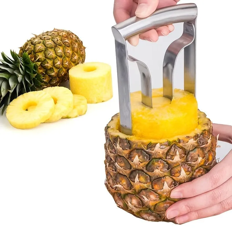 1 Stück Edelstahl-Ananas-Fleischextraktor, Ananasmesser, Ananaskernschäler für Zuhause, Restaurant, Küchenutensilien, 7.87"×3.94"×3.94"