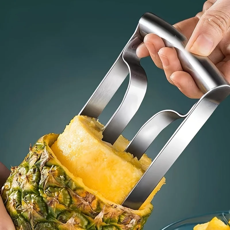 1 Stück Edelstahl-Ananas-Fleischextraktor, Ananasmesser, Ananaskernschäler für Zuhause, Restaurant, Küchenutensilien, 7.87"×3.94"×3.94"