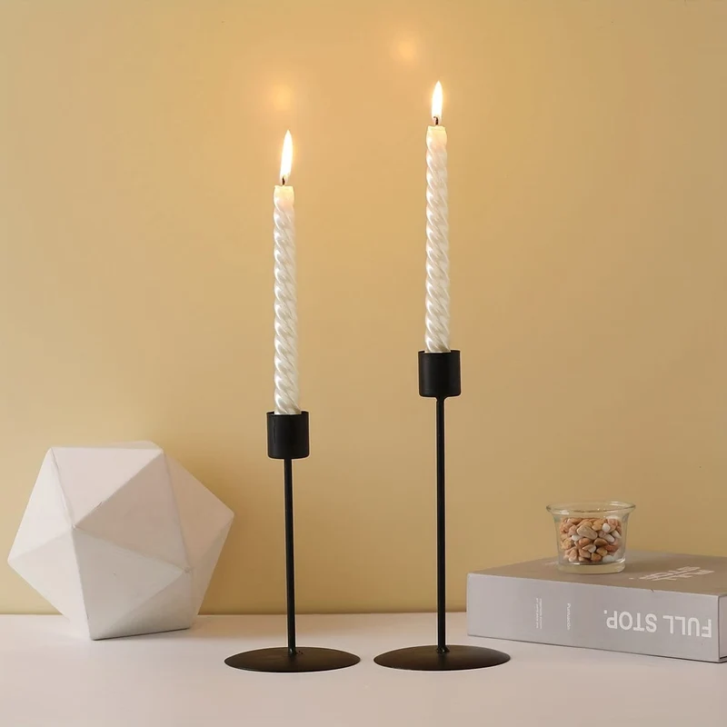 2 Stück Kerzenhalter, Kerzenhalter, für Foto-Requisiten bei Kerzenlicht, Hochzeitstag, Geburtstag, Tisch, Wohnzimmer, Heimdekoration, Valentinstag, Neujahr, Weihnachten