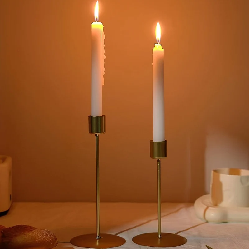 2 Stück Kerzenhalter, Kerzenhalter, für Foto-Requisiten bei Kerzenlicht, Hochzeitstag, Geburtstag, Tisch, Wohnzimmer, Heimdekoration, Valentinstag, Neujahr, Weihnachten