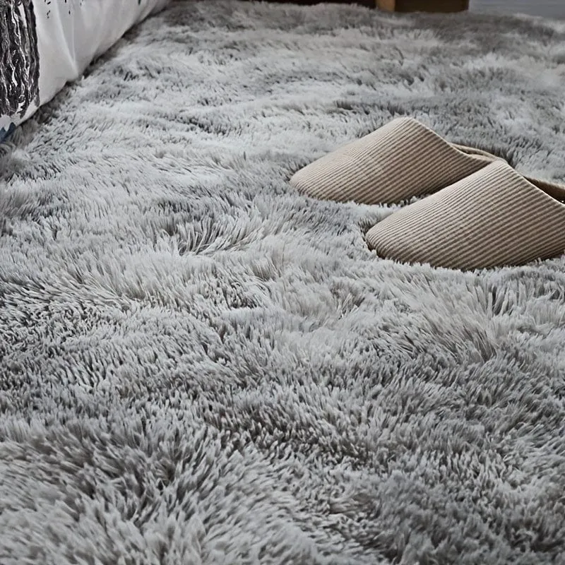 1 Stück, weiche Teppiche für Schlafzimmer, flauschig, rutschfest, flauschig, flauschig, Plüsch, weich, zotteliger Nachttischteppich, Batik-Wohnzimmerteppich für Mädchen, Kinder, Babys, Teenager, Wohnheim, Heimdekoration, Schlafzimmer, Wohnzimmer, Kinderzimmer, 31.5 x 62.99 cm
